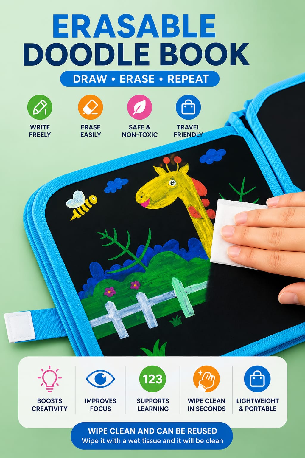 Erasable Doodle Book